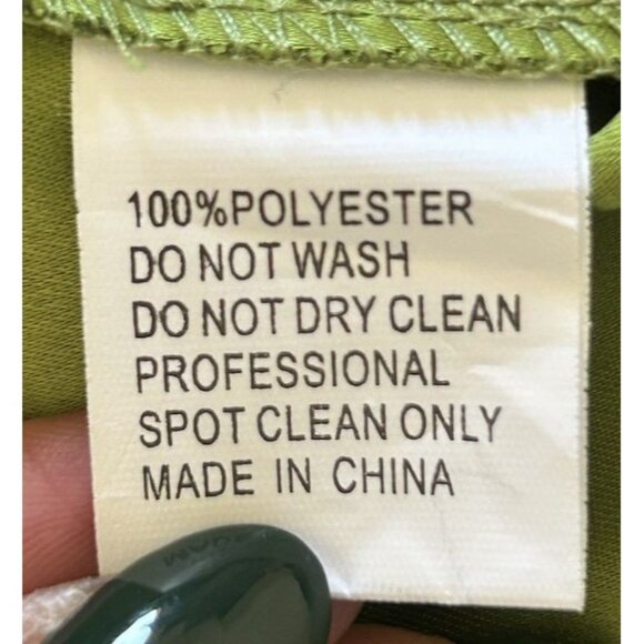 Mac Duggal Ieena Green Cut Out Rhinestone Puff Sleeve Formal Gown Size 8 NWT - Picture 10 of 10